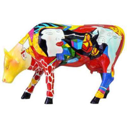 Animaux de la ferme Petite vache Hommage to Picowso\'s African Period CowParade résine taille S