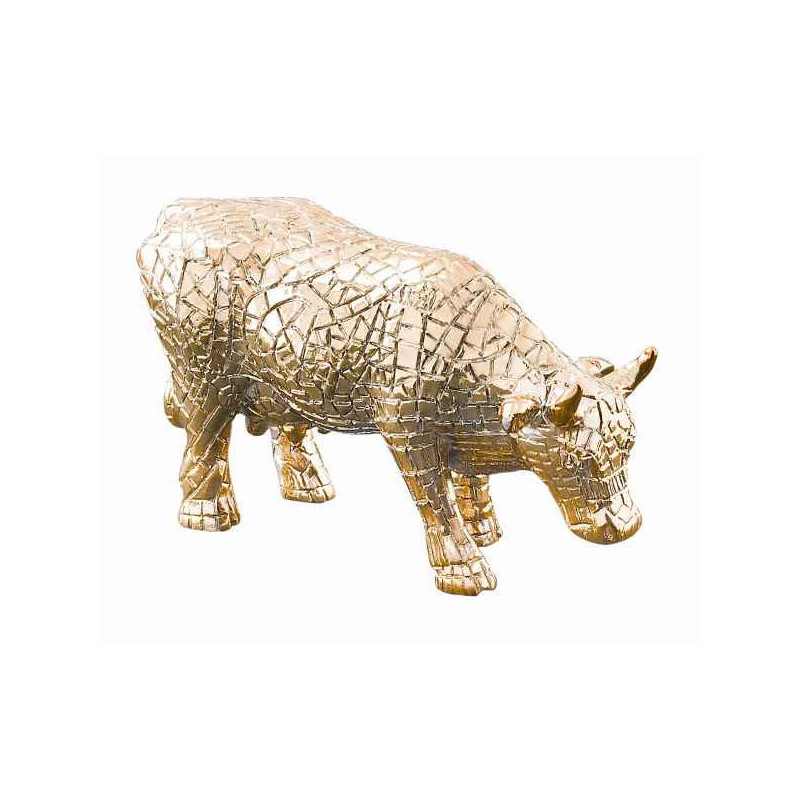 Animaux de la ferme Petite vache margaret pedrotti mira moo (gold) CowParade résine taille S