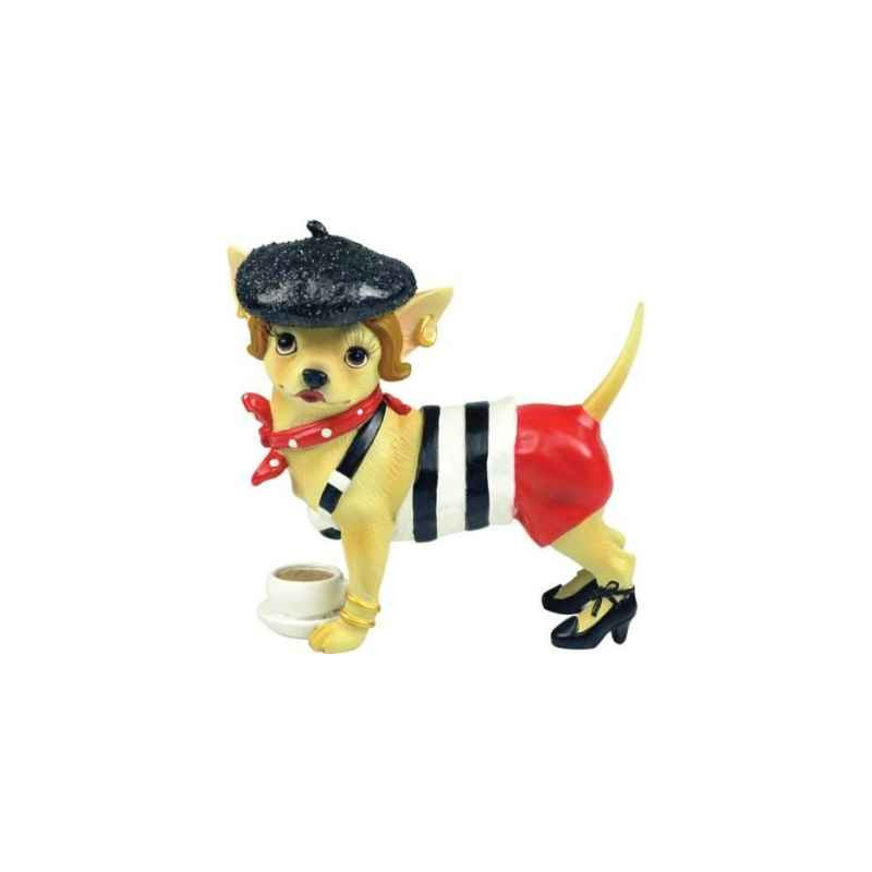 Figurine chien chihuahua Parisienne CHI13698