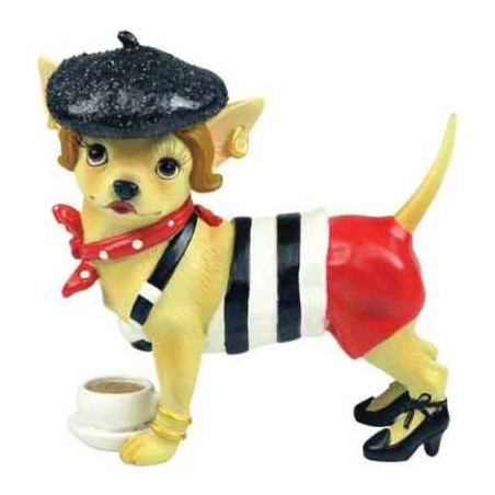 Figurine chien chihuahua Parisienne CHI13698