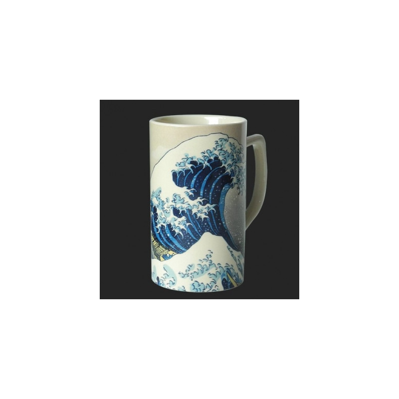 Mugs d'après l'oeuvre de hokusai, la grande vague de kanagawa 3dMouseion -MUG09HOK