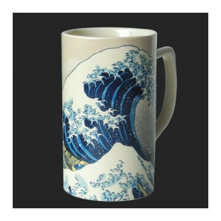 Mugs d'après l'oeuvre de hokusai, la grande vague de kanagawa 3dMouseion -MUG09HOK