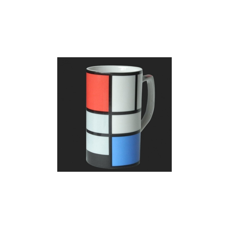 Mugs d'après l'oeuvre de mondriaan, plan rouge 3dMouseion -MUG12MON