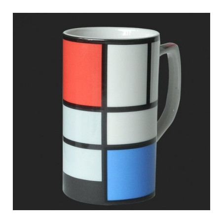 Mugs d'après l'oeuvre de mondriaan, plan rouge 3dMouseion -MUG12MON
