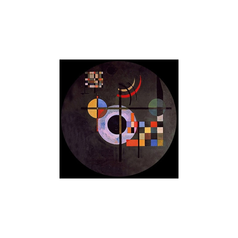 Presse -papiers verre d'après l'oeuvre de kandinsky, gravitation 3dMouseion -PKAN2