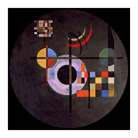 Presse -papiers verre d'après l'oeuvre de kandinsky, gravitation 3dMouseion -PKAN2