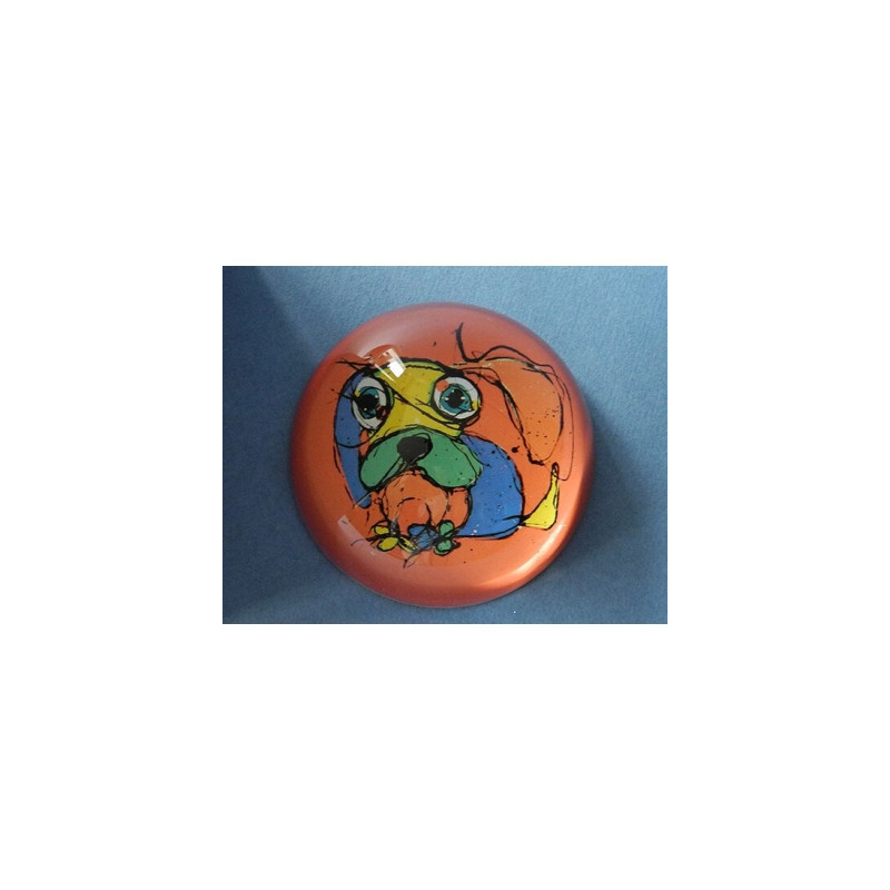 Animaux-Bois-Animaux-Bronzes propose Presse-papiers verre oeuvre de zegersle chien boomer 3dMouseion -PJZ2