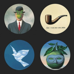 Set de 4 sous verre décors magritte 3dMouseion -CS11MAG