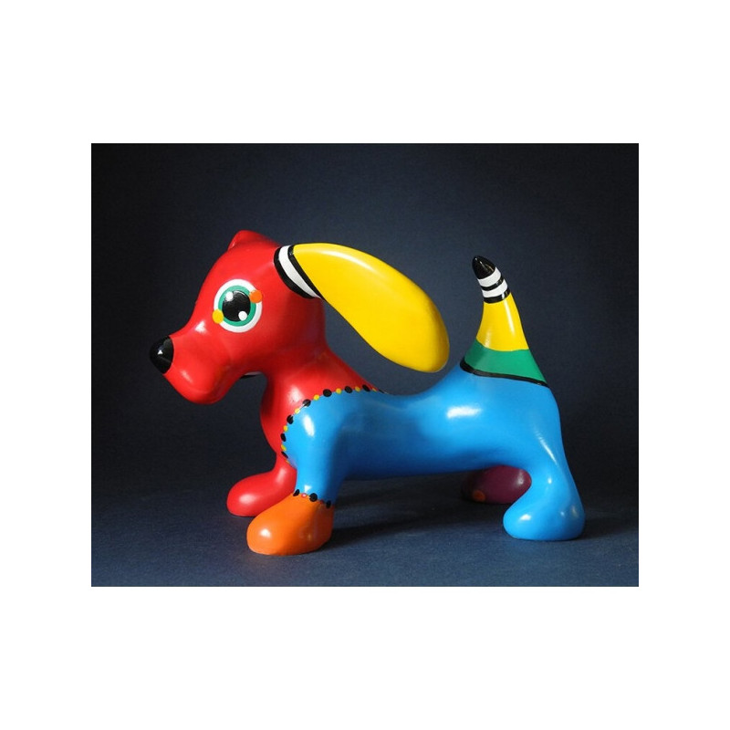 Animaux-Bois-Animaux-Bronzes propose Statuette artiste jacky zegers, chien jonno -JZ05