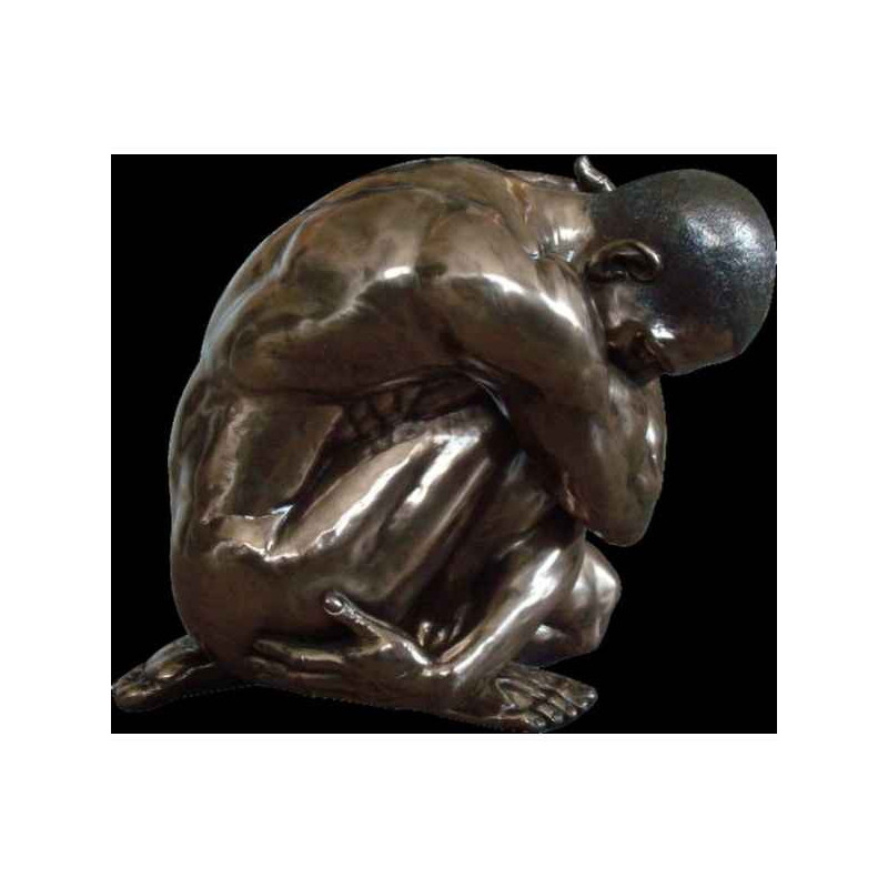 Figurine body talk - man squating XXL 44cm - wu75106
