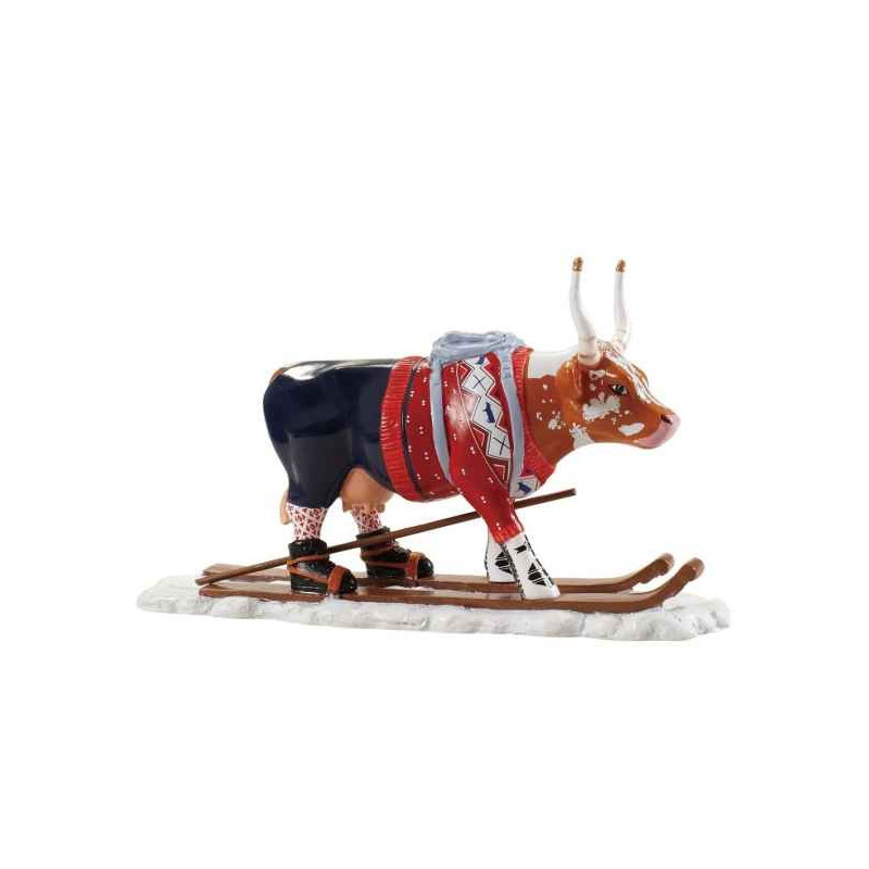 Animaux de la ferme Vache the ski cow CowParade résine taille M