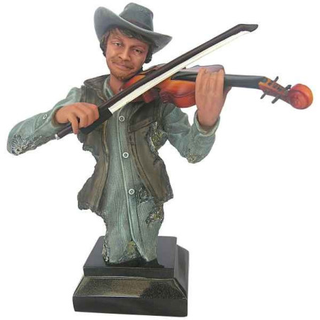 Figurine homme résine violon Statue Musicien -Y30ZP -1807