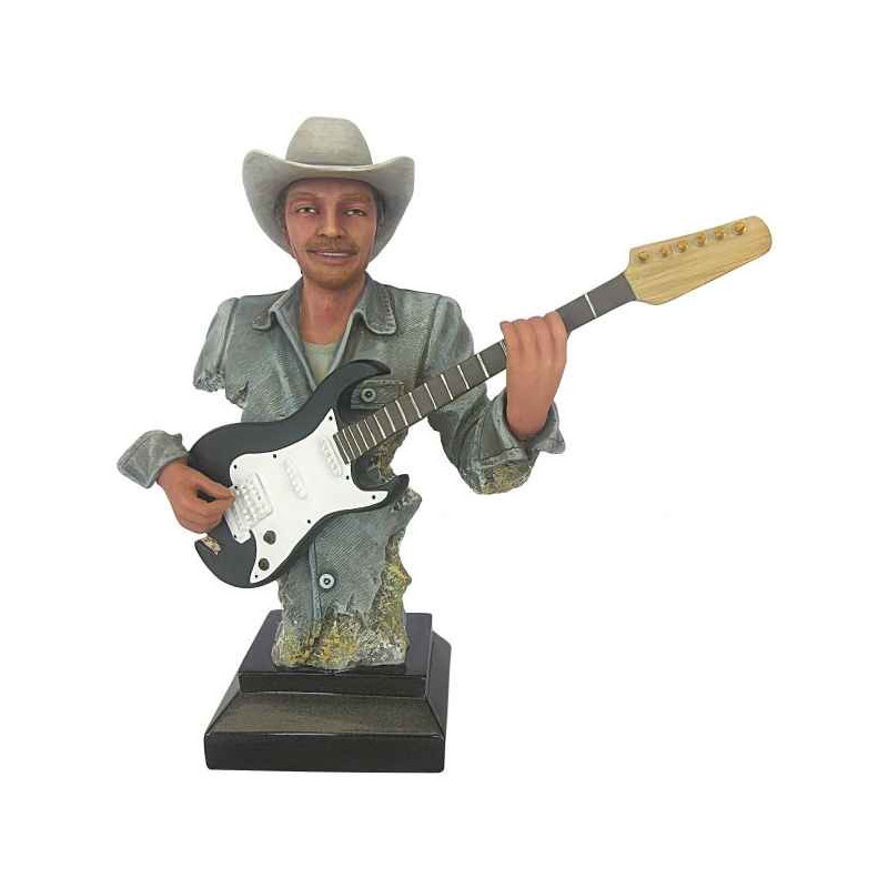 Figurine homme résine guitare Statue Musicien -Y30ZP -1808