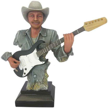 Figurine homme résine guitare Statue Musicien -Y30ZP -1808