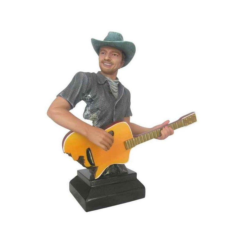 Figurine homme résine guitare Statue Musicien -Y30ZP -1811