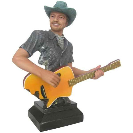 Figurine homme résine guitare Statue Musicien -Y30ZP -1811
