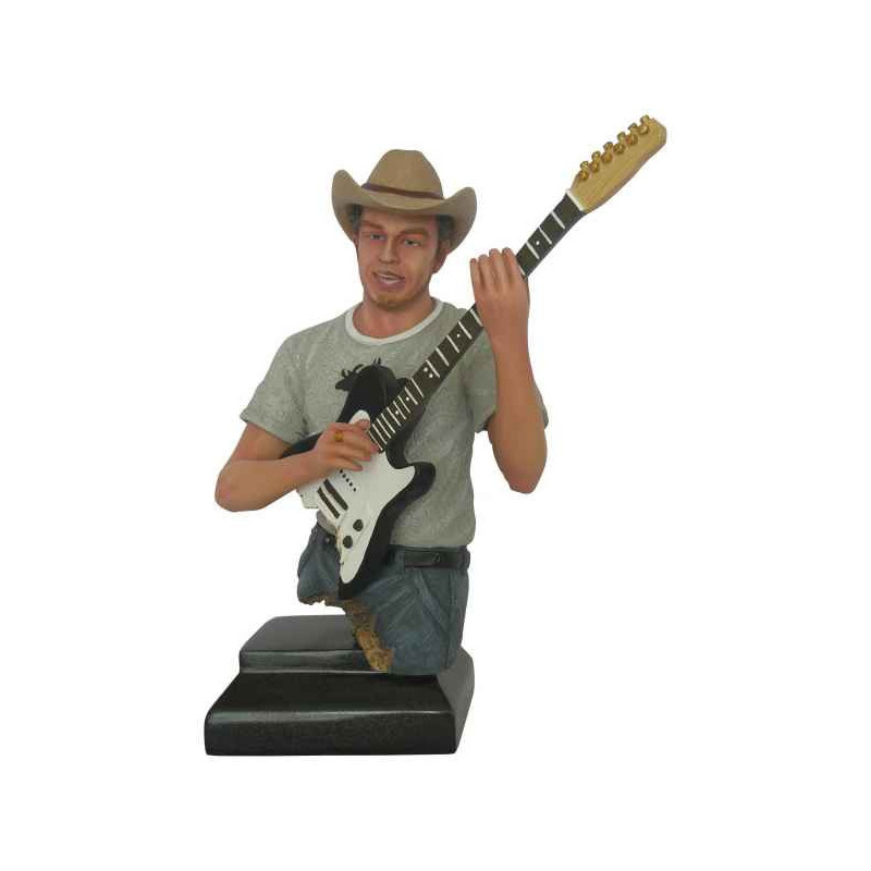 Figurine homme résine guitare Statue Musicien -Y30ZP -1803