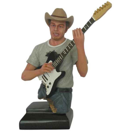 Figurine homme résine guitare Statue Musicien -Y30ZP -1803