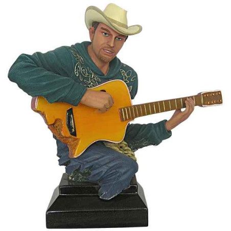 Figurine homme résine guitare Statue Musicien -Y30ZP -1802