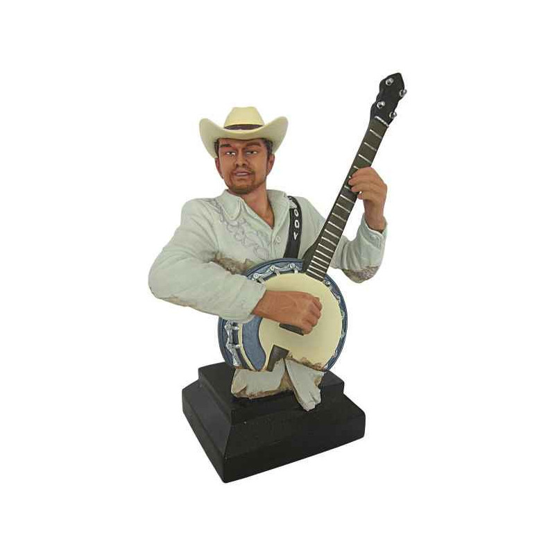 Figurine homme résine banjo Statue Musicien -Y30ZP -1805