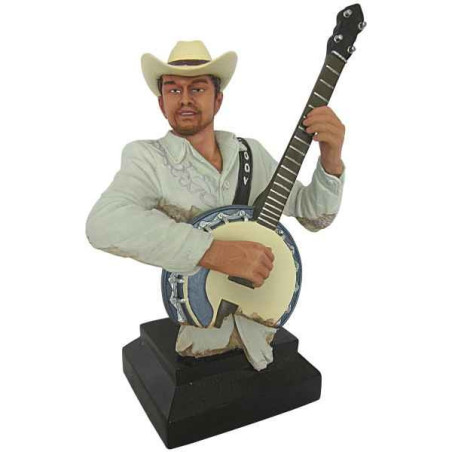 Figurine homme résine banjo Statue Musicien -Y30ZP -1805