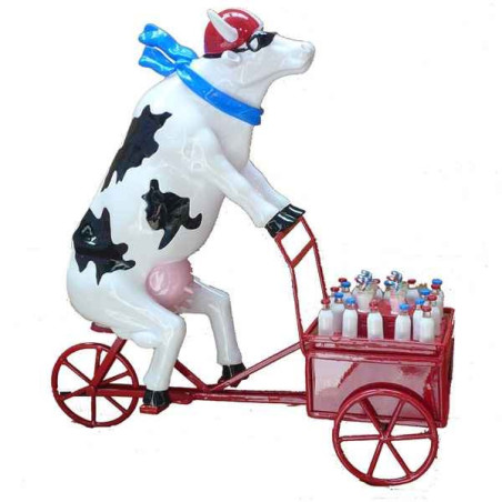 Animaux de la ferme Vache Lait Triporteur CowParade Taille XXL