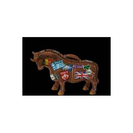 Animaux de la ferme Figurine Taureau bon voyage 31cm Art in the City 80711
