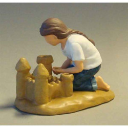 Figurine blue jeans sand castle  - bj18401