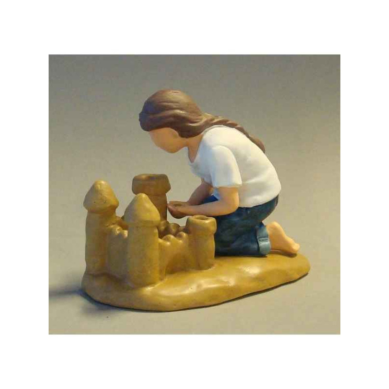 Figurine blue jeans sand castle  - bj18401