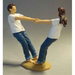 Figurine blue jeans playful  - bj18418
