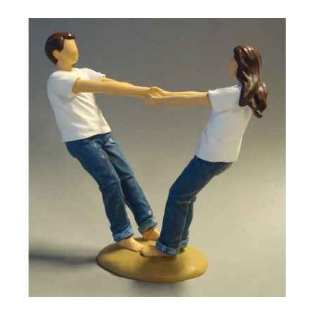Figurine blue jeans playful  - bj18418