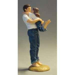 Figurine blue jeans daddy's arms - bj18419