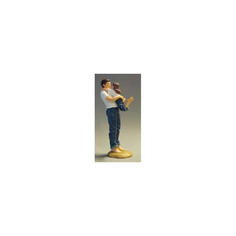 Figurine blue jeans daddy's arms - bj18419