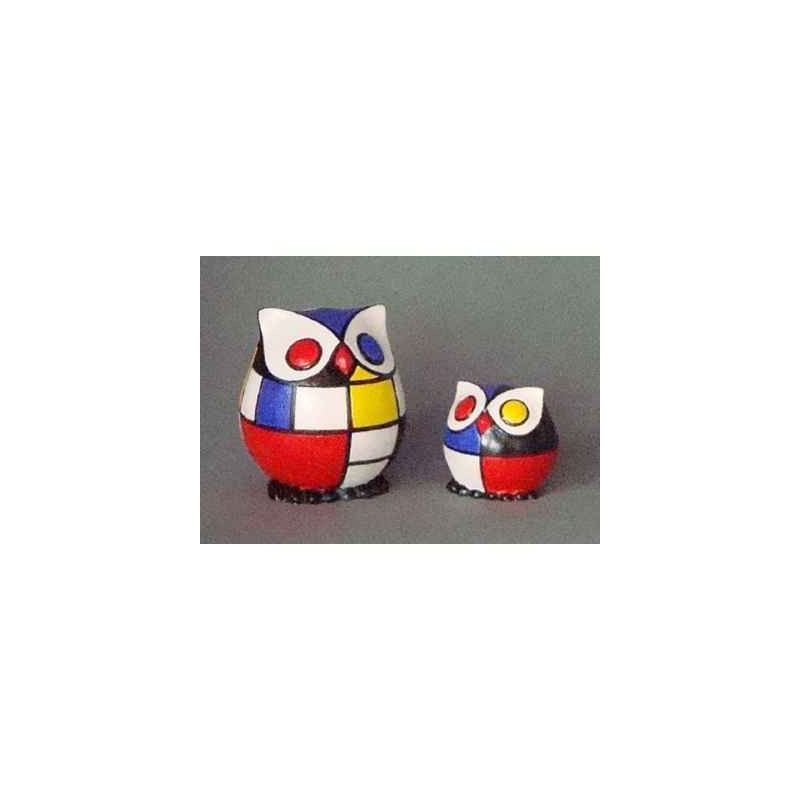 Figurine ménagerie géométrique - chouettes - meg02