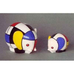 Figurine ménagerie géométrique - eléphants  - meg07