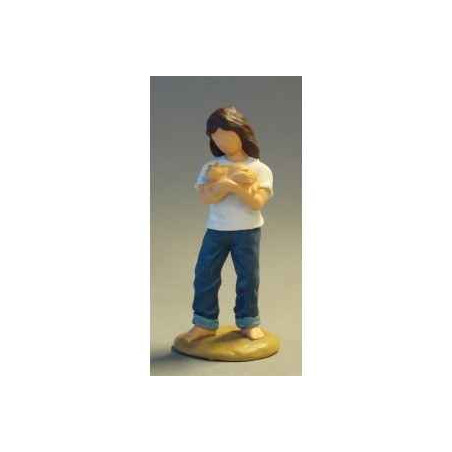 Figurine blue jeans caring  - bj18413