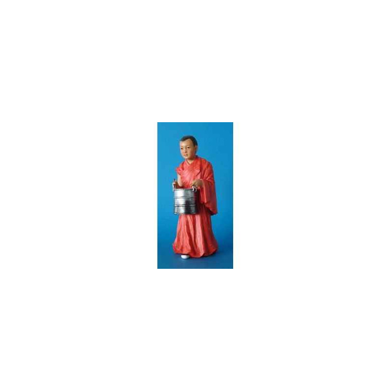 Figurine tibet jinpa boy with bucket colour - tib001