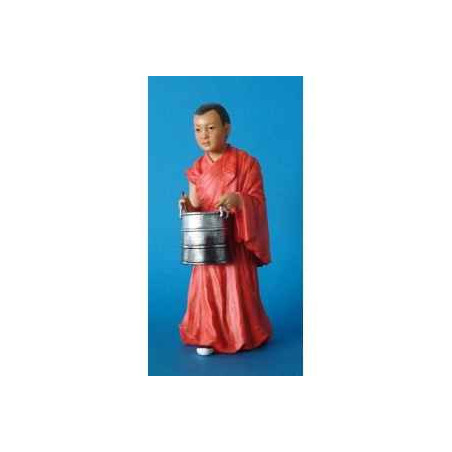 Figurine tibet jinpa boy with bucket colour - tib001