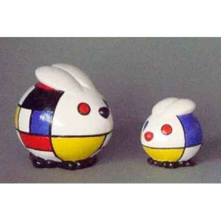 Figurine ménagerie géométrique - lapins  - meg05