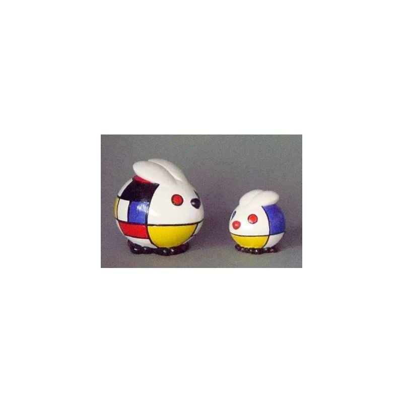 Figurine ménagerie géométrique - lapins  - meg05