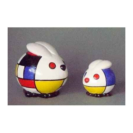 Figurine ménagerie géométrique - lapins  - meg05