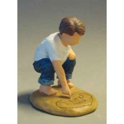 Figurine blue jeans love letters - bj18406