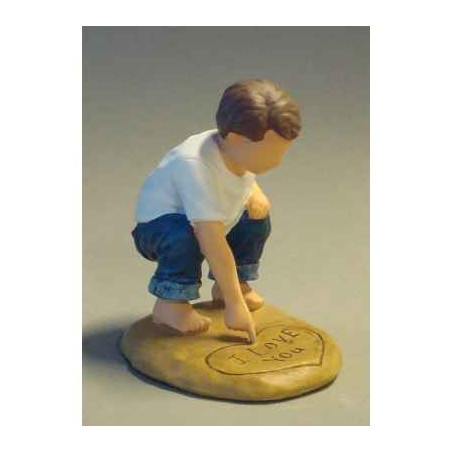 Figurine blue jeans love letters - bj18406