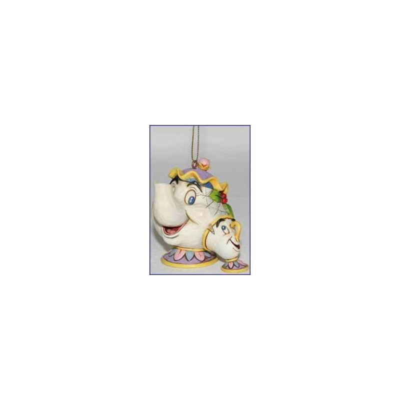 Mrs potts & chip hanging ornament Figurines Disney Collection -A21431