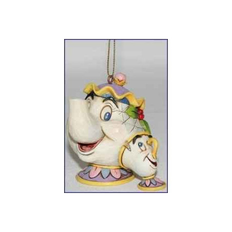 Mrs potts & chip hanging ornament Figurines Disney Collection -A21431