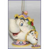 Mrs potts & chip hanging ornament Figurines Disney Collection -A21431