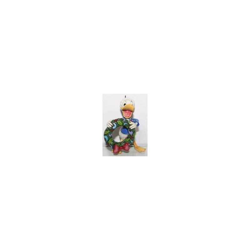 Donald duck with wreath hanging ornament Figurines Disney Collection -A23886