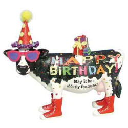 Figurine Vache Anniversaire  -HB16904