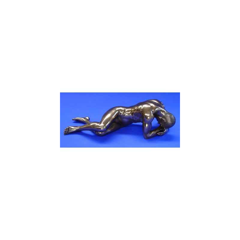 Figurine Body Talk  - Homme bronze Man crowl head over hands  - WU72473