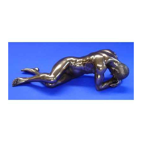 Figurine Body Talk  - Homme bronze Man crowl head over hands  - WU72473